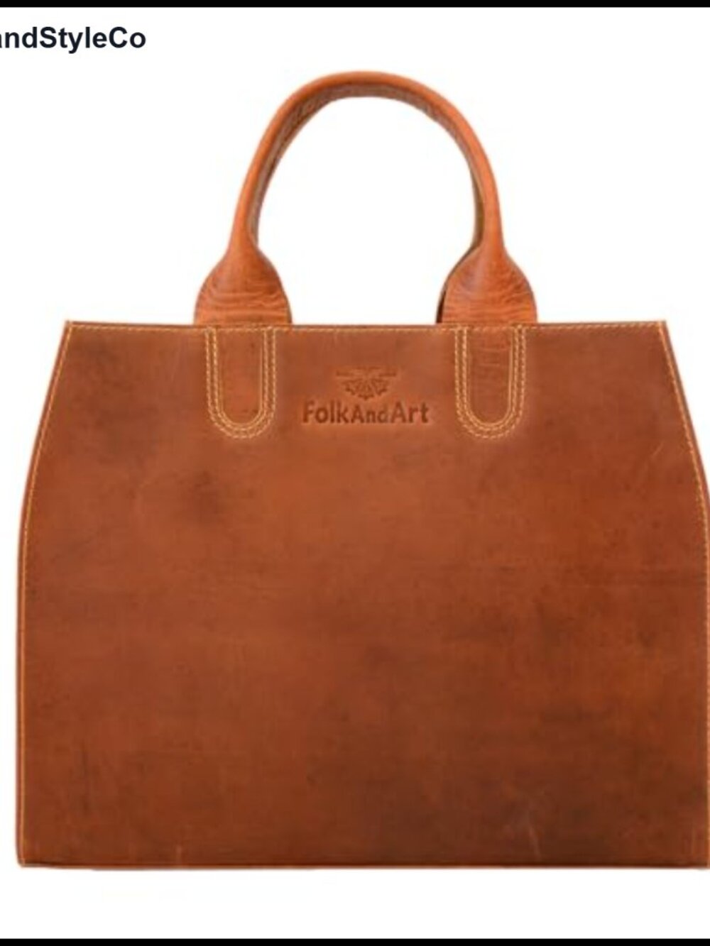 Full Grain Leather Tote Bag Handmade Shoulder Purse Satchel
